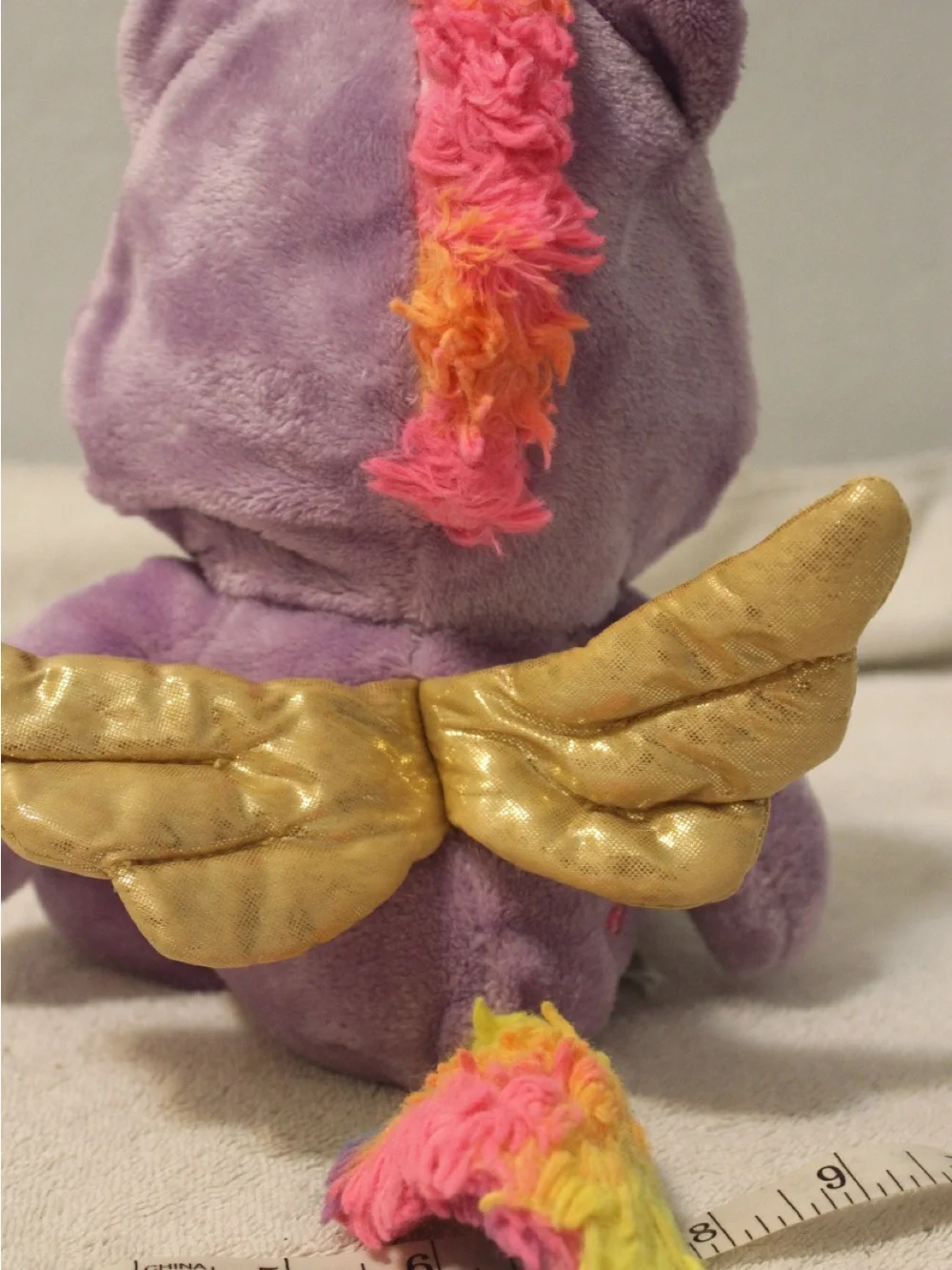 Care Bears Purple Plush with Rainbow Heart Chest Emblem